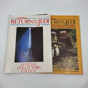 Vintage Star Wars Return of the Jedi Bundle Magazine and Word Puzzle Book 1983